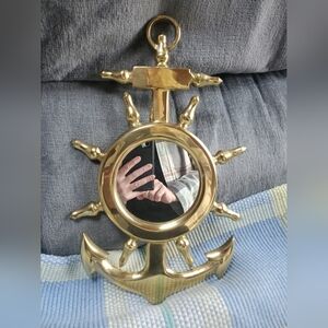Brass Nautical The Helm & Anchor Mirror